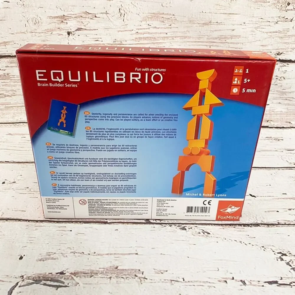 FOXMIND Equilibrio Game Brain Builder Series 3D Spatial Logic Puzzle Complete